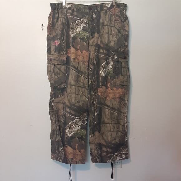 Mossy Oak Cargo Hunting Pants Womens 2XL Green Break Up Country Camo - Picture 1 of 12
